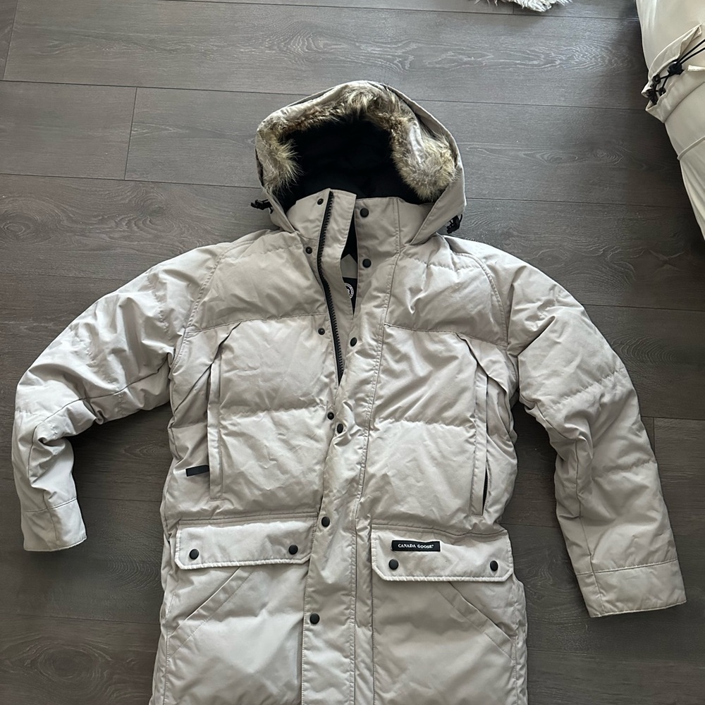 Columbia Beige Hooded Parka